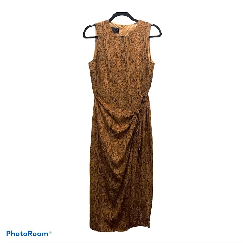 Spenser Jeremy Python Print Silk Wrap Dress